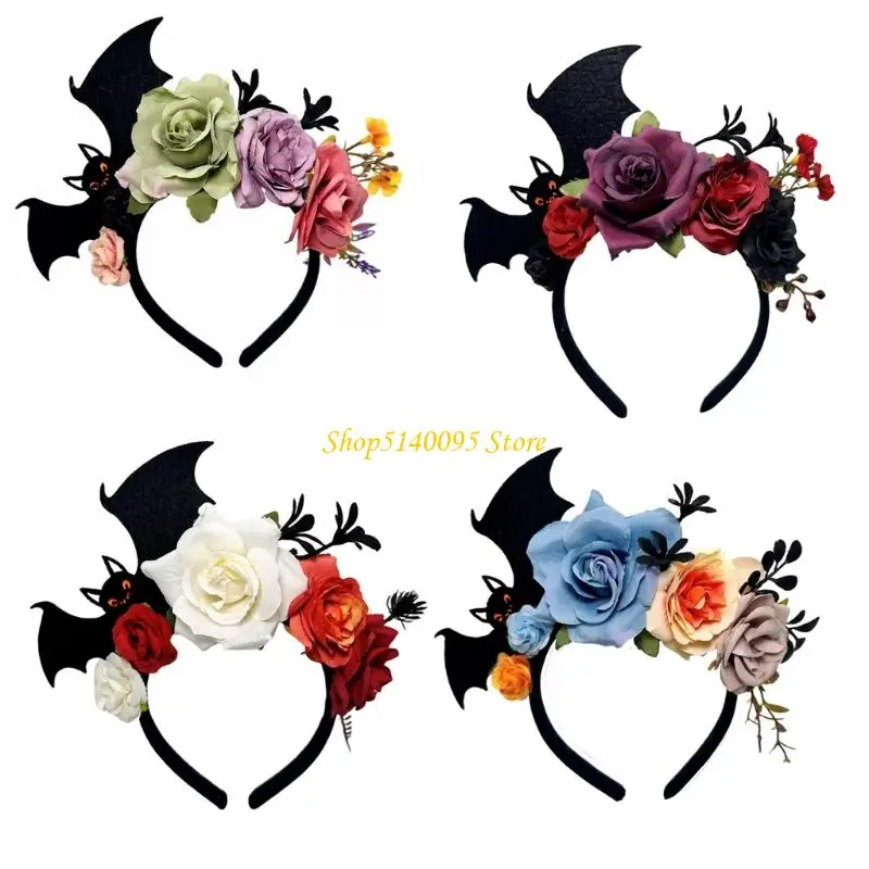 

DXAE Rose Bat Shaped Hairpiece Halloween Role Play Accessory Practical Plastic Resin Comfortable All Night Party Wear