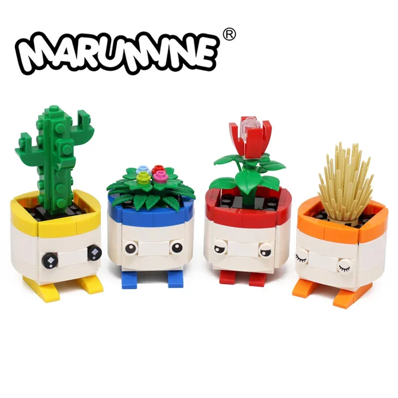 

Marumine City Streetscape Plant Park Potted Flower Garden Classic Building Block Accessories Model MOC Creative Christmas Gift