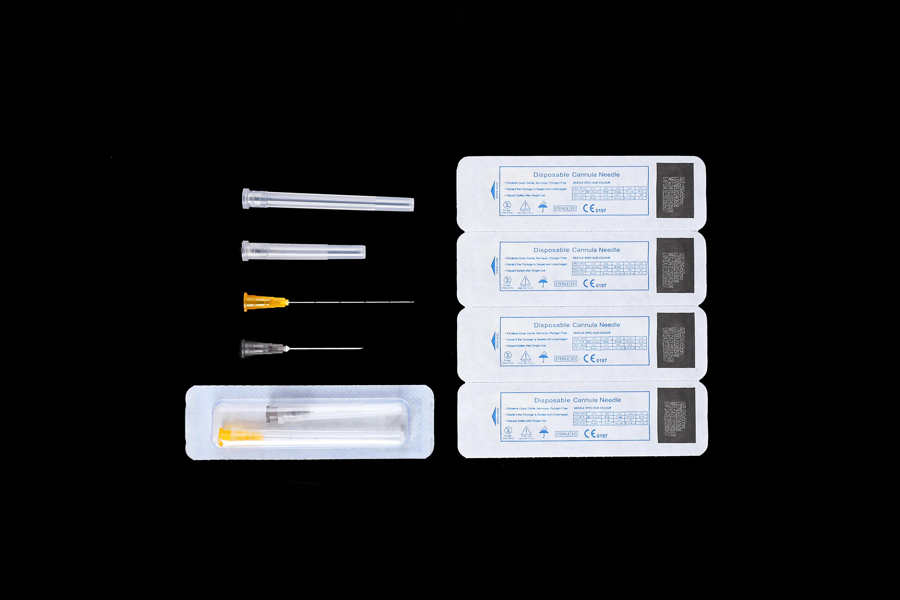 Sterile microcannula 25g 38mm 50mm 70mm Blunt Tip Micro Cannula Needle for Injectable Hyaluronic Acid Fillers