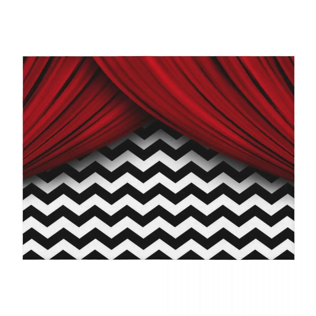 

Twin Peaks Red Curtains Black and White Chevron Throw Blanket Soft Beds blankets ands Plush Moving Blankets