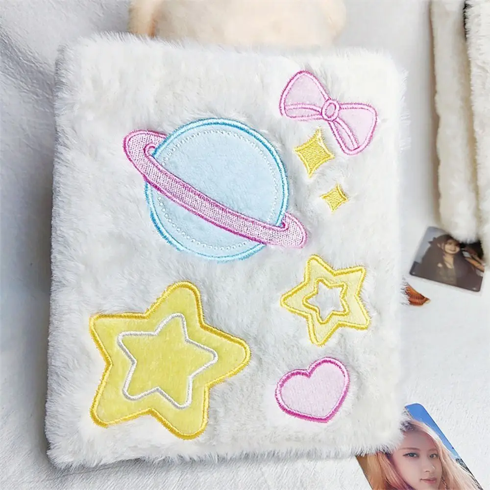 A5 Star Pattern Photo Album High Quality Creative Plush Binder for INS Stationery Gift Loose-leaf Photocard Collection Hold