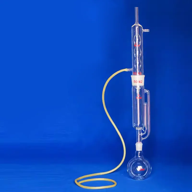 Spherical fat extractor 250ml Soxhlet extractor glass condenser tube extraction device complete laboratory extraction device