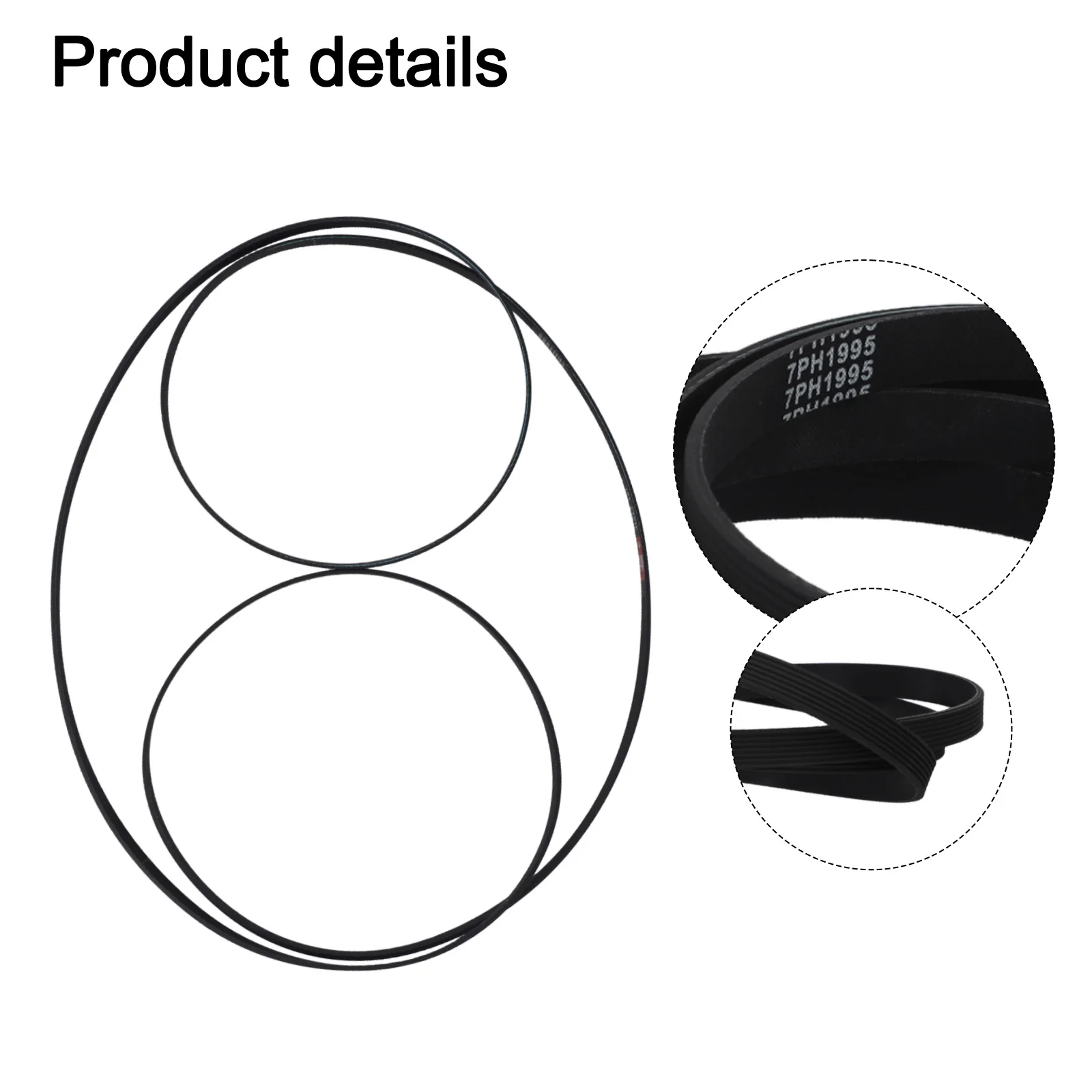 

Replace Dryer Belts Black 7PH1995 Dryer Belt Easy Installation Design Long-lasting Performance Noise Reduction