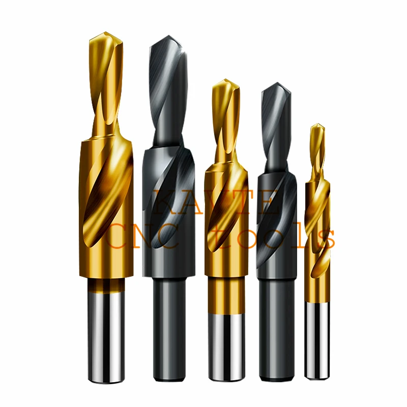 1PCS Counterbore Twist Step Drill 90/180 Gradi contenente cobalto HSS M3 M4 M5 M6 M8 M10 M12 Foratura dei metalli Smusso Step Drill