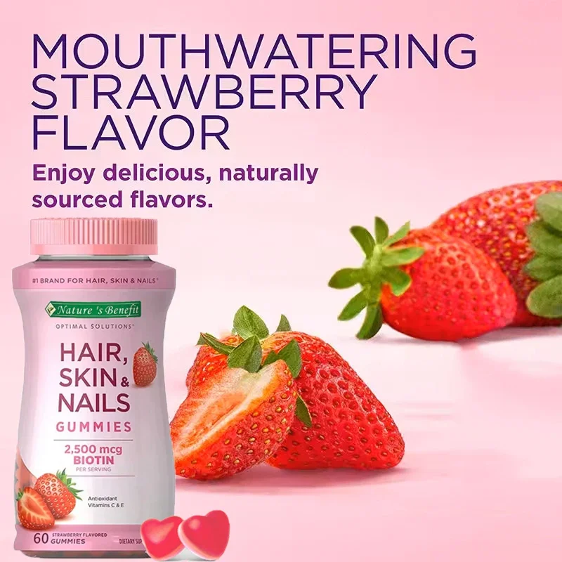 1 bottle Collagen gummies maintain the health of hair, nails, and skin health food