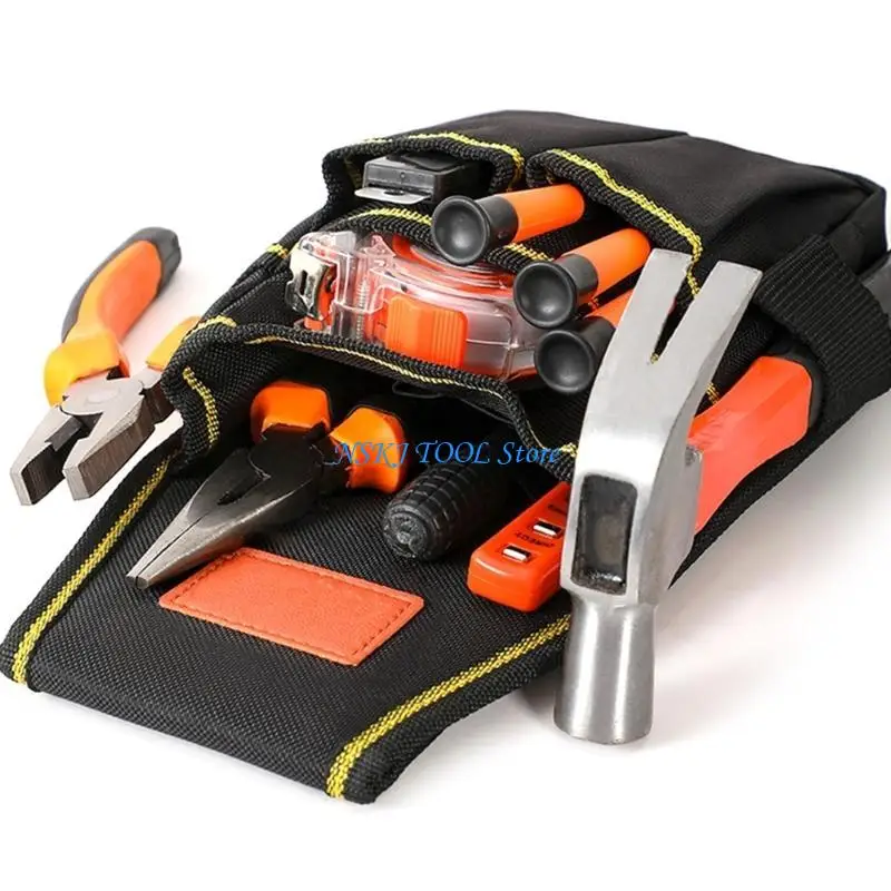 

L8RC Durability Tool Waist Bag Multiple Pocket for Carpenters DIY Enthusiasts