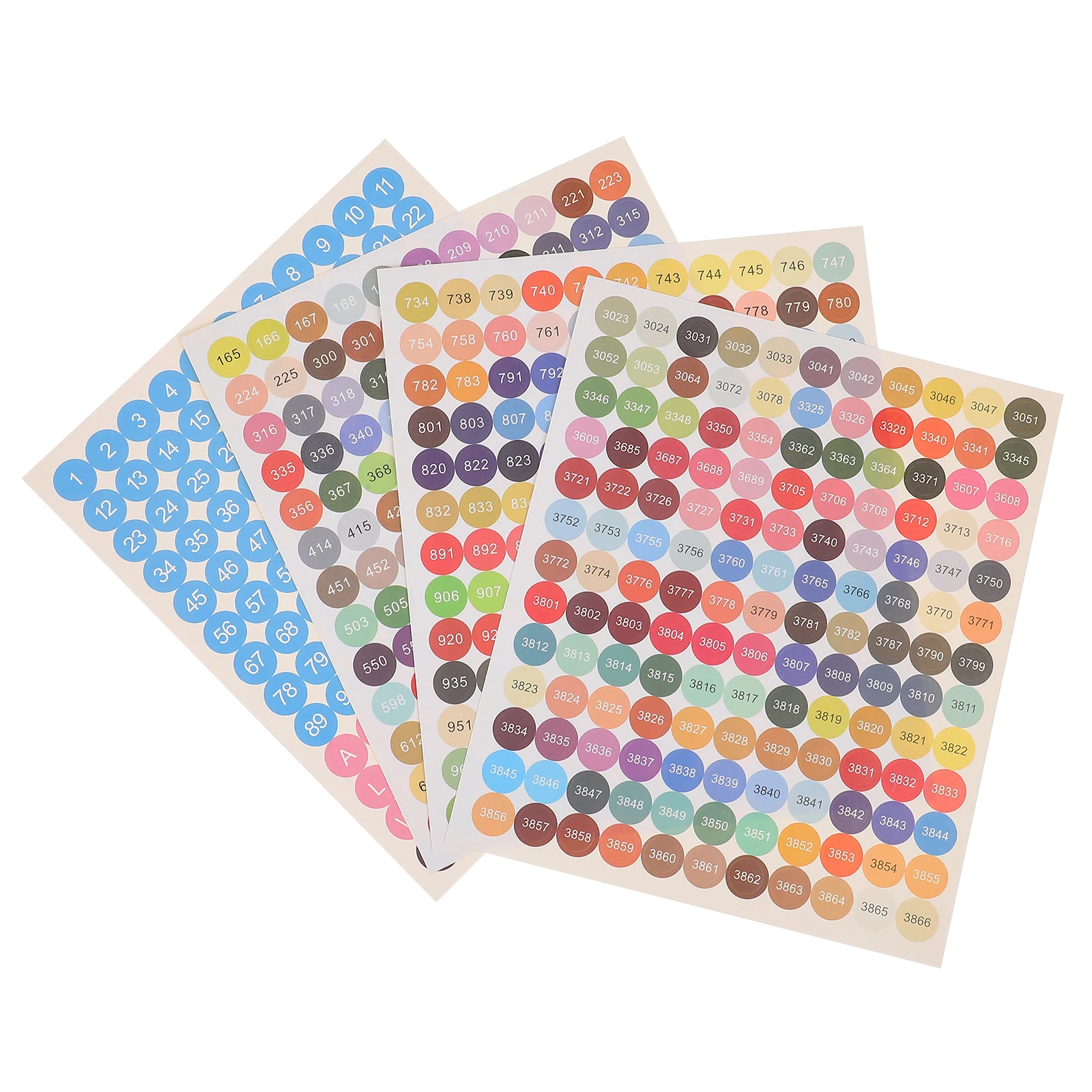 

2 Sets Colorful Stickers Number Labels Self Adhesive for Crafts Spot Paper Child Large Circle Folder Labels
