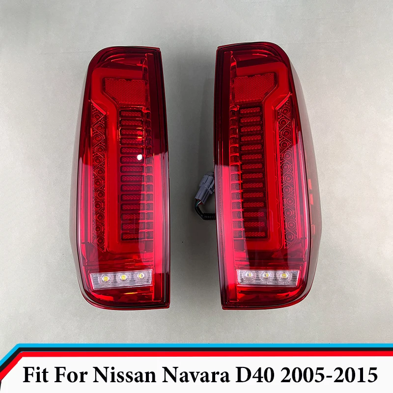 LED Rear Taillight Suitable for Nissan Navara D40 2005 2006 - 2014 Running Light + Brake Lamp + Reverse + Dynamic Turn Signal