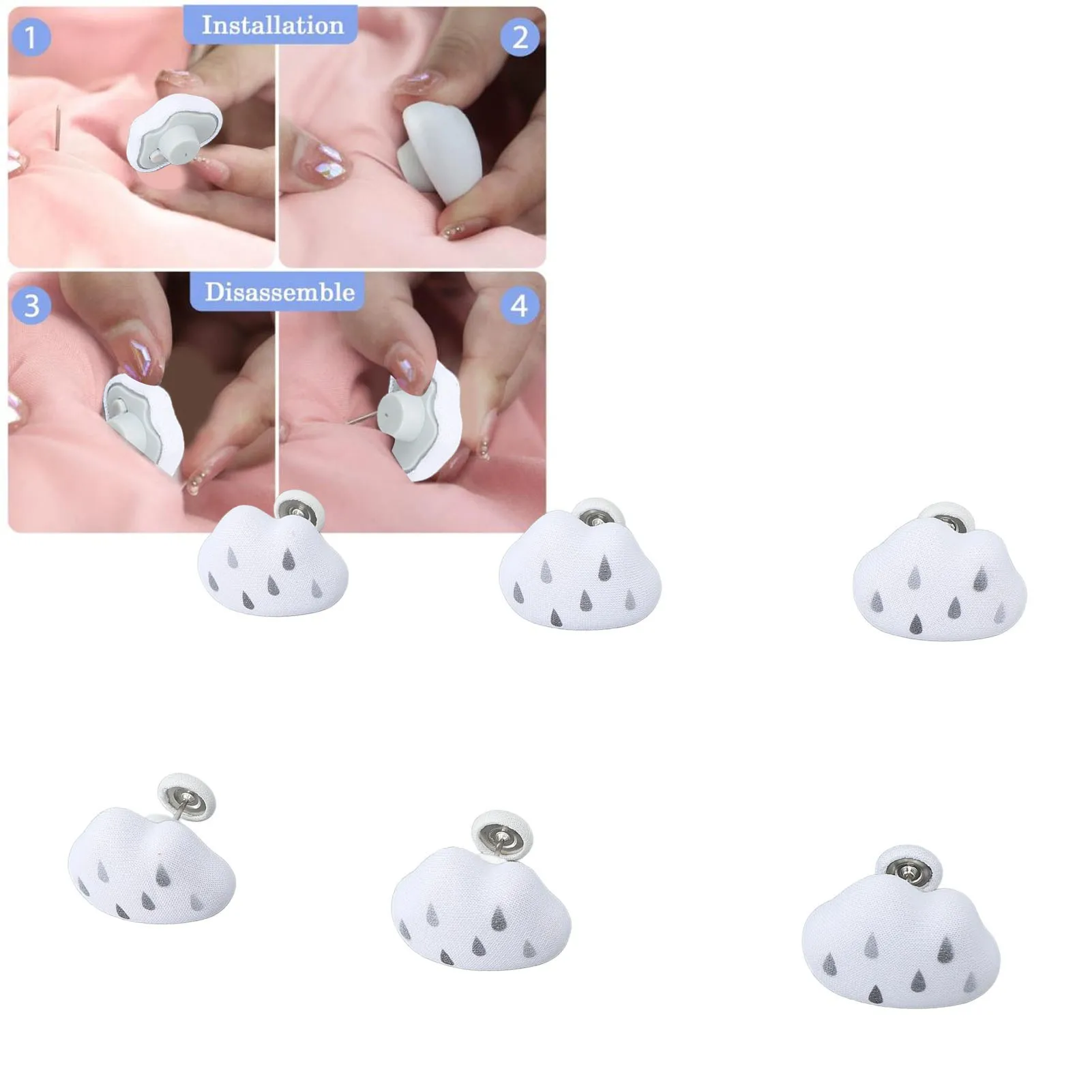 16pcs Duvet Pin Prevent Quilt Shifting Detachable Cloud Shape Comforter Button Clips For Quilt Cushions Curtains Pink image 6