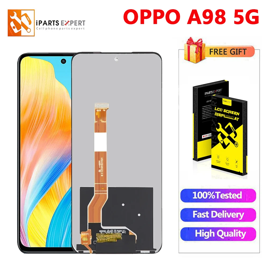 

IPARTSEXPERT Original LCD For Oppo A98 LCD CPH2529 Display Touch Panel Screen Digitizer Assembly For Oppo A98 5G LCD with Frame