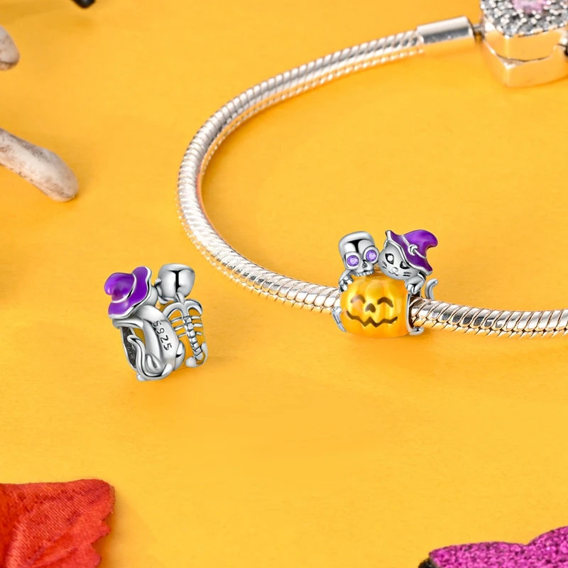 Luminous Series 925 Sterling Silber Charms Perlen Anhänger Glühwürmchen Elfenpfote Planet Charm Passend für Original Armband Damen Schmuck Geschenk – Detail 15