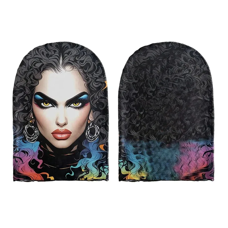 6pcs máscara facial completa impressa em 3D realista |   Capacete elástico de malha elástica para festa de carnaval |   Balaclava unissex adulto novidade