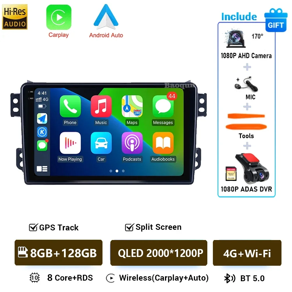 Android 16 Autoradio Voor OPEL Agila SUZUKI Splash Ritz 2008-2014 Multimedia Video Player Autoradio Draadloze Carplay Android auto
