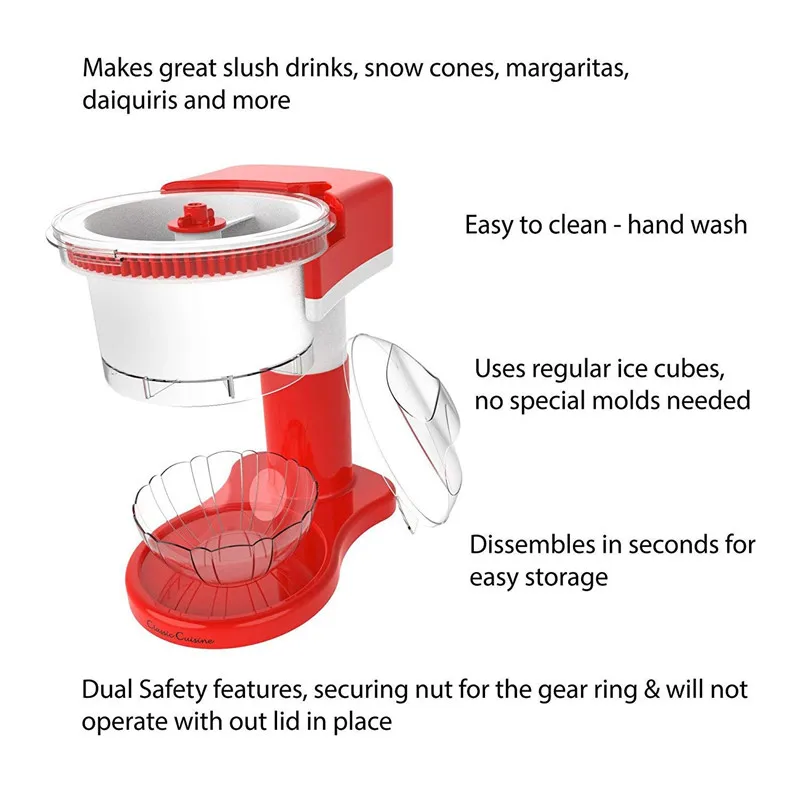 Small shaved ice machine Home electric ice maker Ice breaker slush machine Hail ice machine slush machine