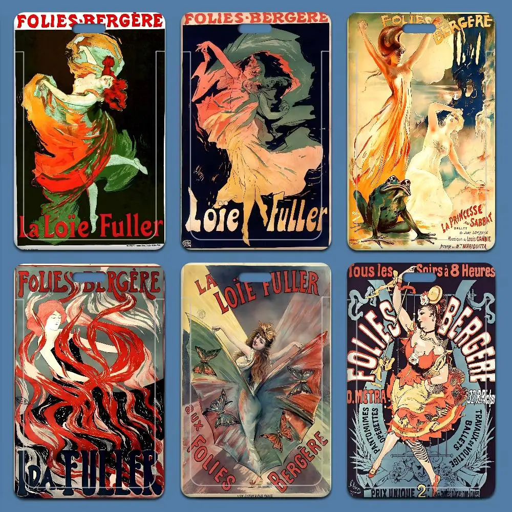 Folies Bergere Künstler-Ausweiskartenhalter Lanyard Kinder-Kreditkartenetui Halsband Türkartenhalter Ausweishülle Geschenk