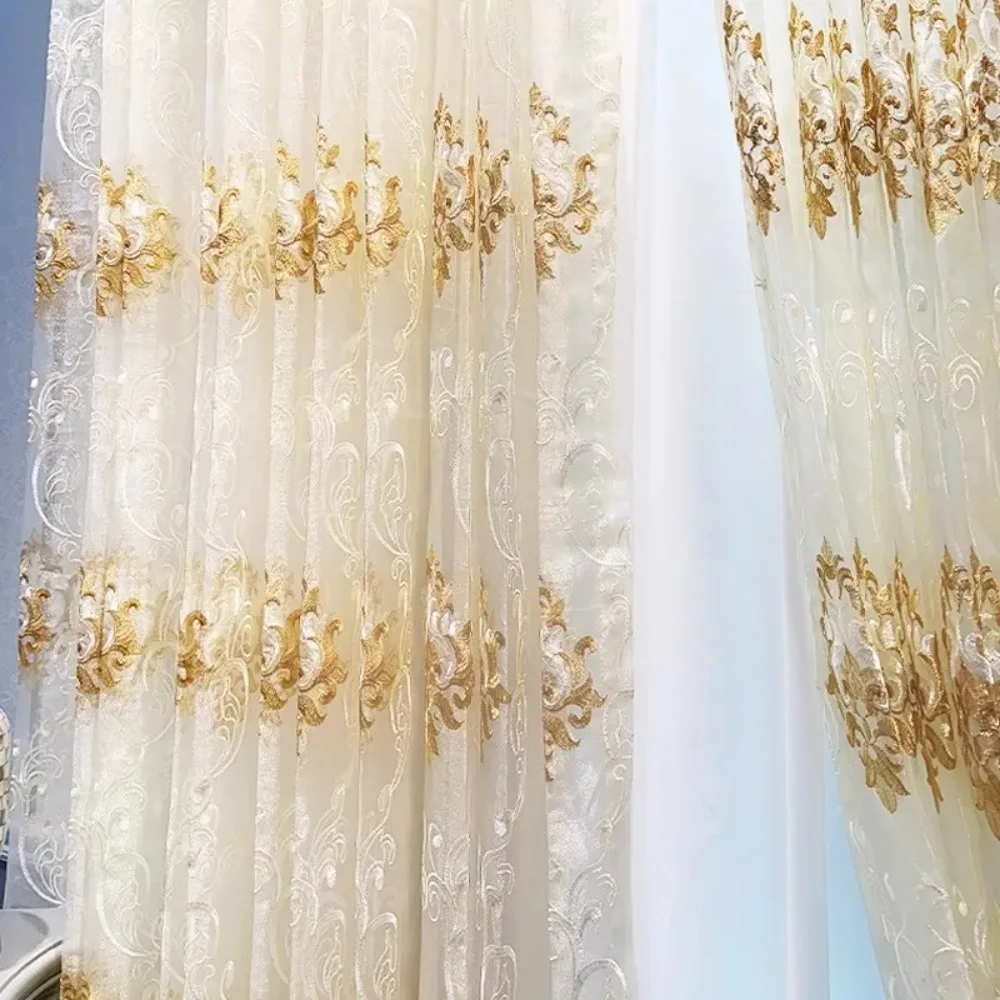 

Дизайн для спальни, гостиной, балкона, оконные шторы на заказ, роскошные прозрачные шторы с тяжелой вышивкой, современный французский европейский стиль