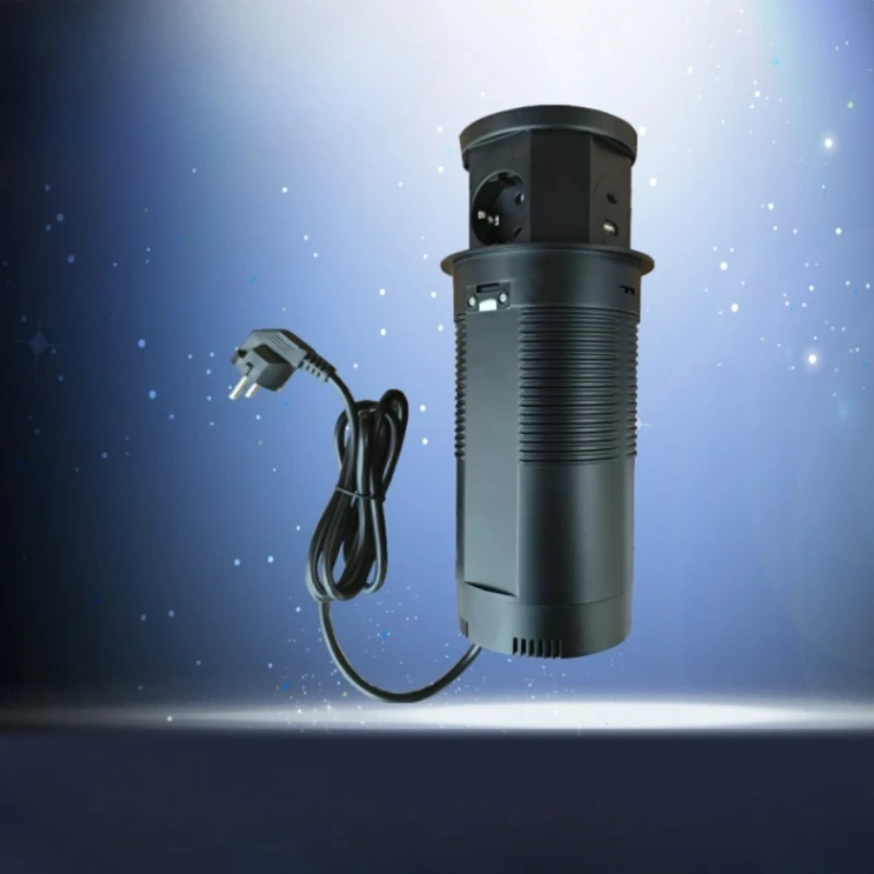 

European standard desktop pneumatic lift socket embedded socket wireless charging European standard power