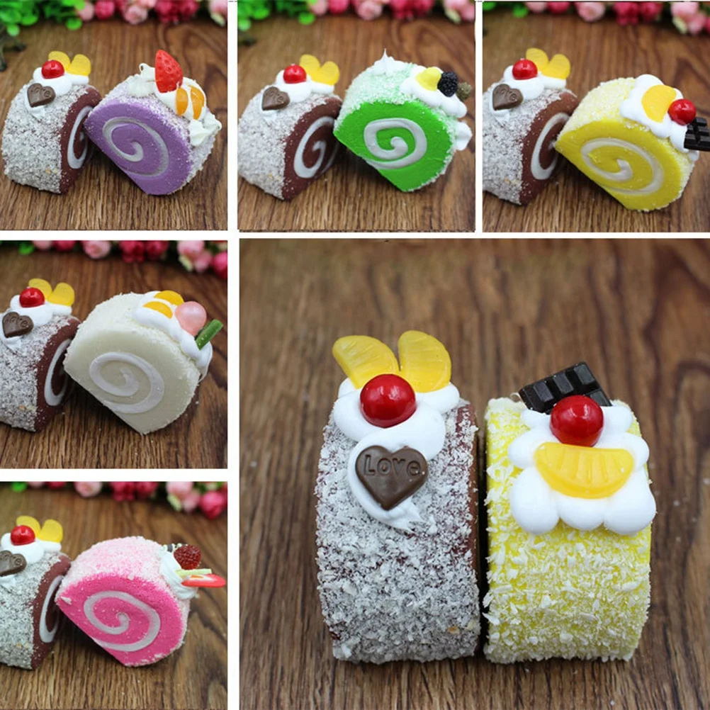 كعكة صناعية من مادة البولي يوريثان بألوان زاهية لتزيين الطعام الواقعي للمنزل والمطبخ والحفلات والمطعم #4