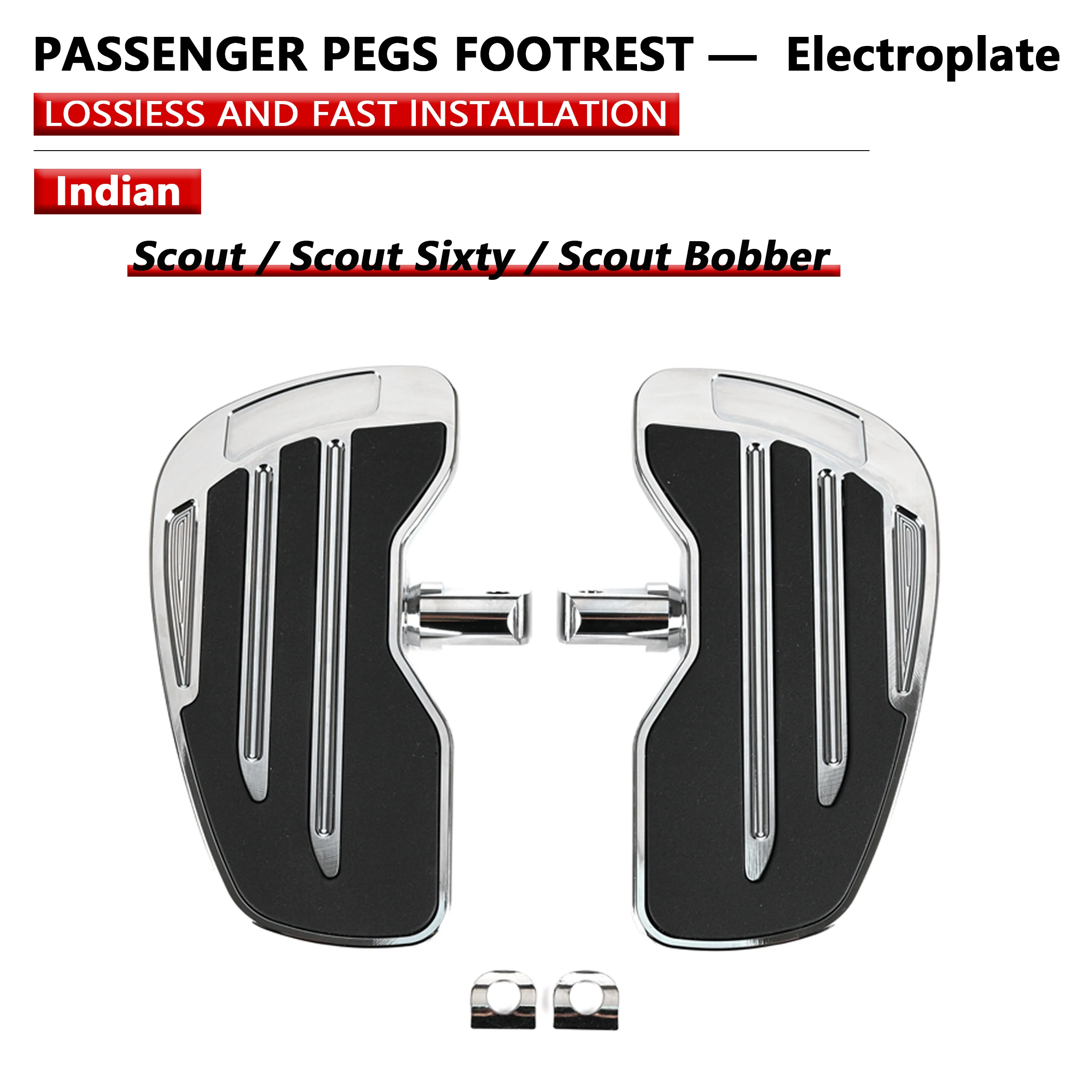 Geschikt voor Indian Scout-accessoires Aluminium vloerplanken Brede antislip-driver voetsteun Compatibel Scout 60/Bobber/Rogue 2015-2024