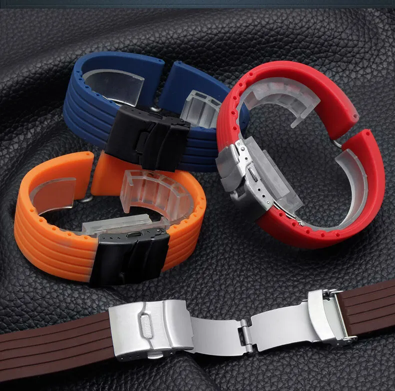 18mm  20mm 22mm 24mm Quick Release Silicone Watch  Strap Men Women Rubber Sport Bands Wrist Bracelet for Samsung Active 43 47mm