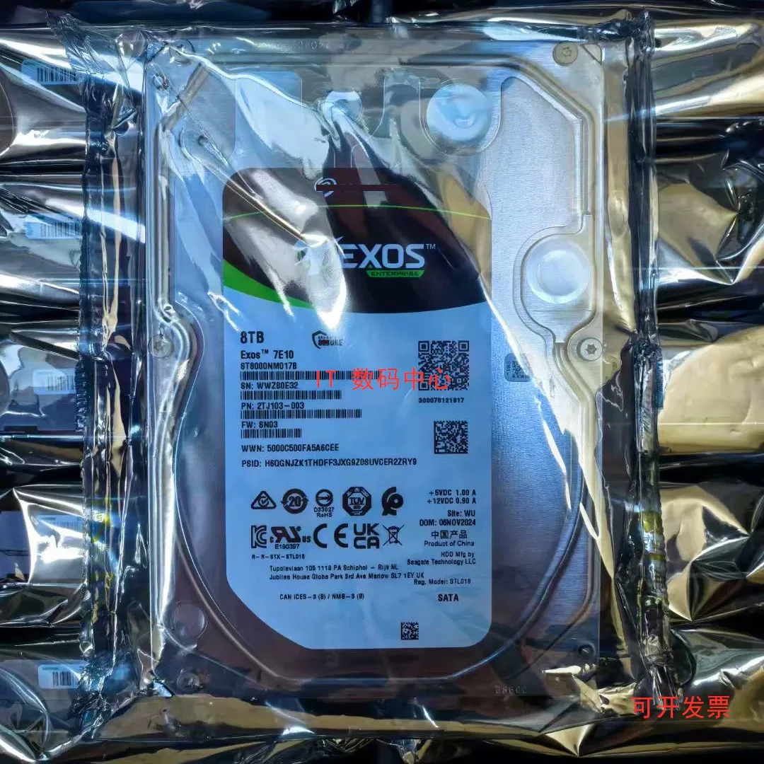 New Seagate ST8000NM017B Exos 7E10 8TB 3.5