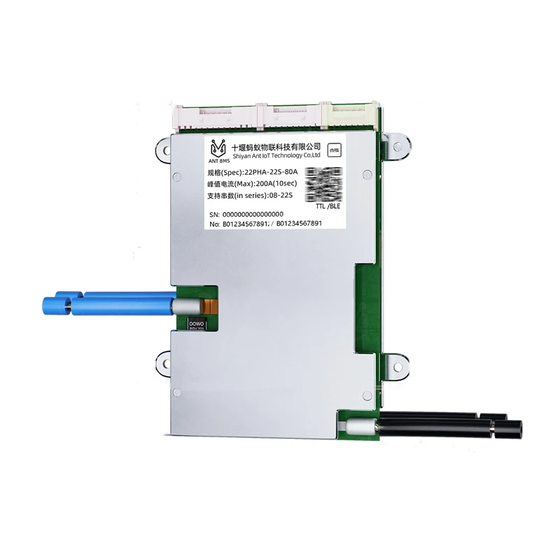 ANT BMS 8S–22S 80A Peak 200A Smart Wi-Fi BMS لبطاريات LiFePO4/LTO/Li-Ion & NCM EV - شاشة مراقبة بطارية Bluetooth/CAN مدمجة