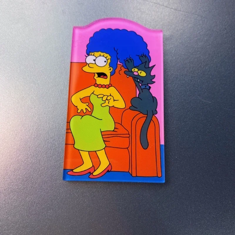5 uds Anime The Simpsons rompecabezas pegatinas para refrigerador lindo dibujos animados pegatinas magnéticas moda tendencia mensaje pegatinas magnéticas juguete