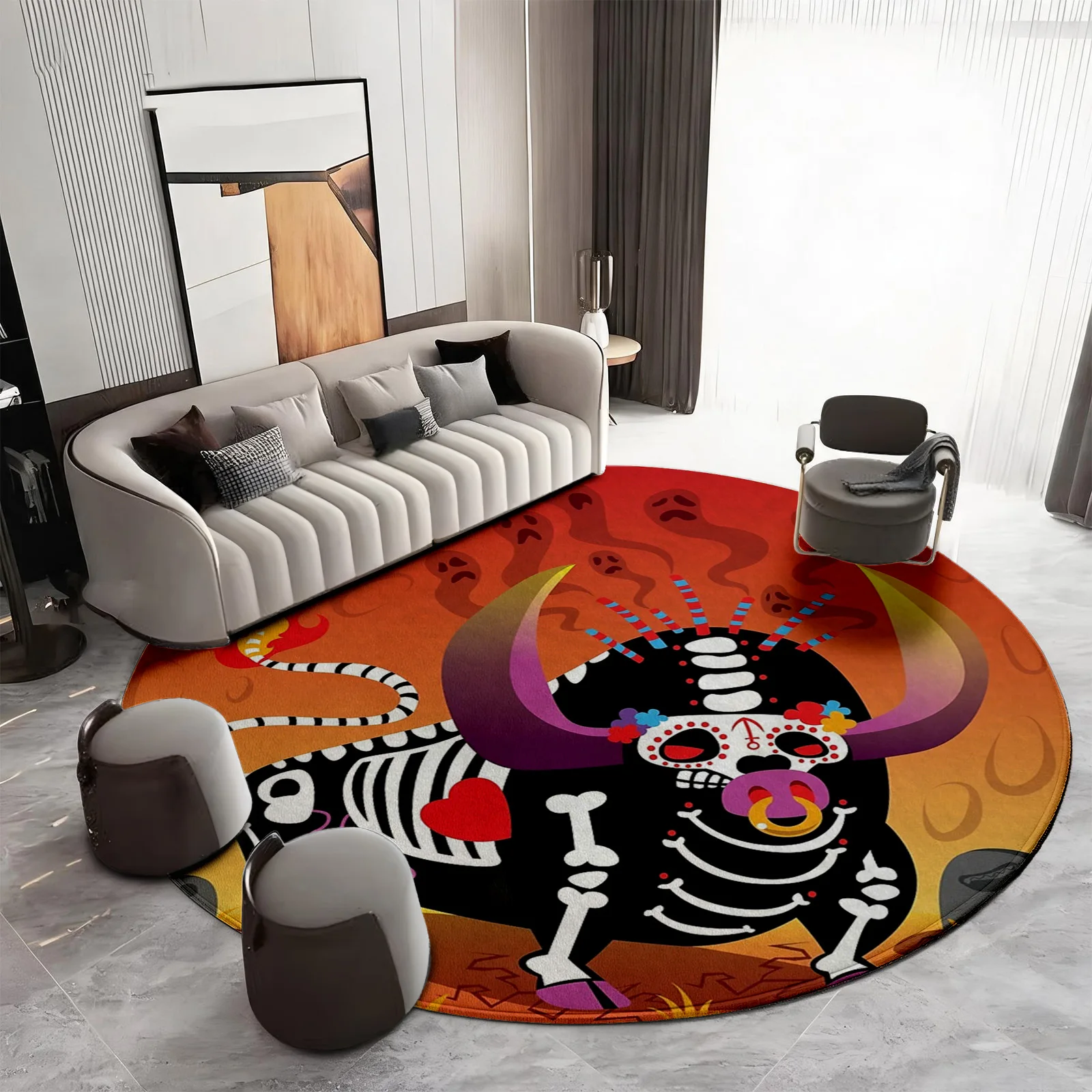 tapete-redondo-vibrante-com-estampa-de-cranio-do-dia-dos-mortos-arte-mexicana-boemia-tapete-decorativo-para-sala-de-estar