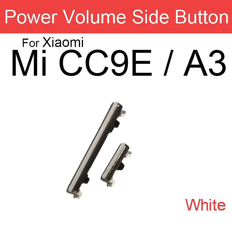 on/off Power Volume Side Button For Xiaomi Mi 5X 6X CC9E A1 A2 A3 Power Volume Up And Down Side Key Button Replacement Parts