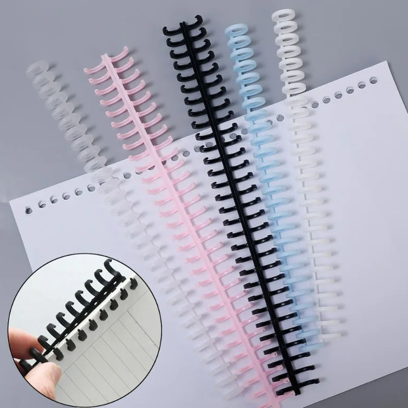 

Detachable Plastic 30 Holes Loose-leaf Paper Book Circles Ring Scrapbook Album Binder Spiral A4 A5 B5 Notebook Binding Clips