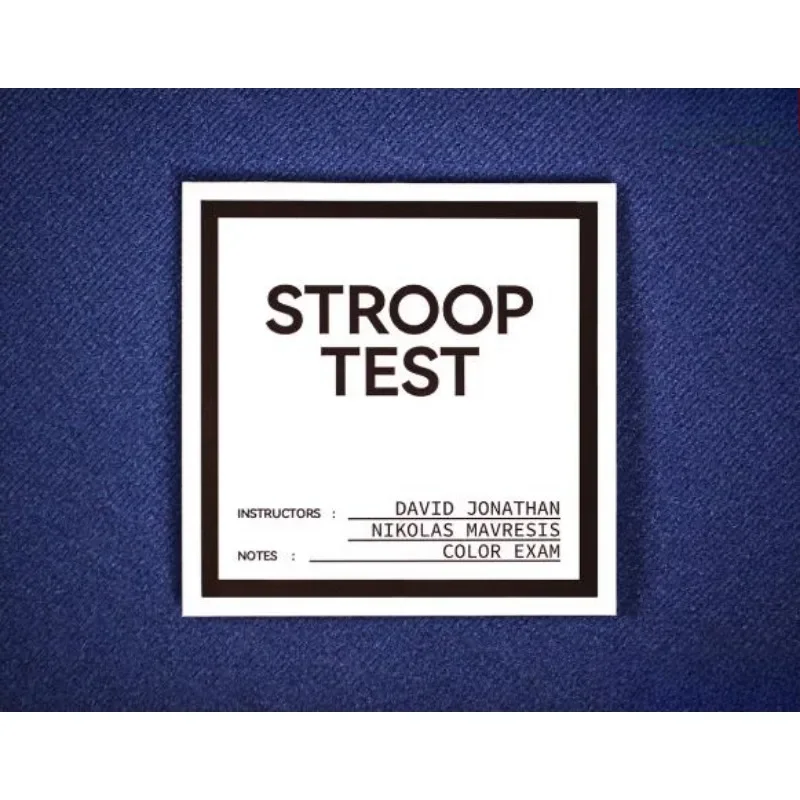 Stroop Test Effect Deck By David Jonathan - Mentalism Prediction Trick for Close-Up Mind Magic Magician Magic Props