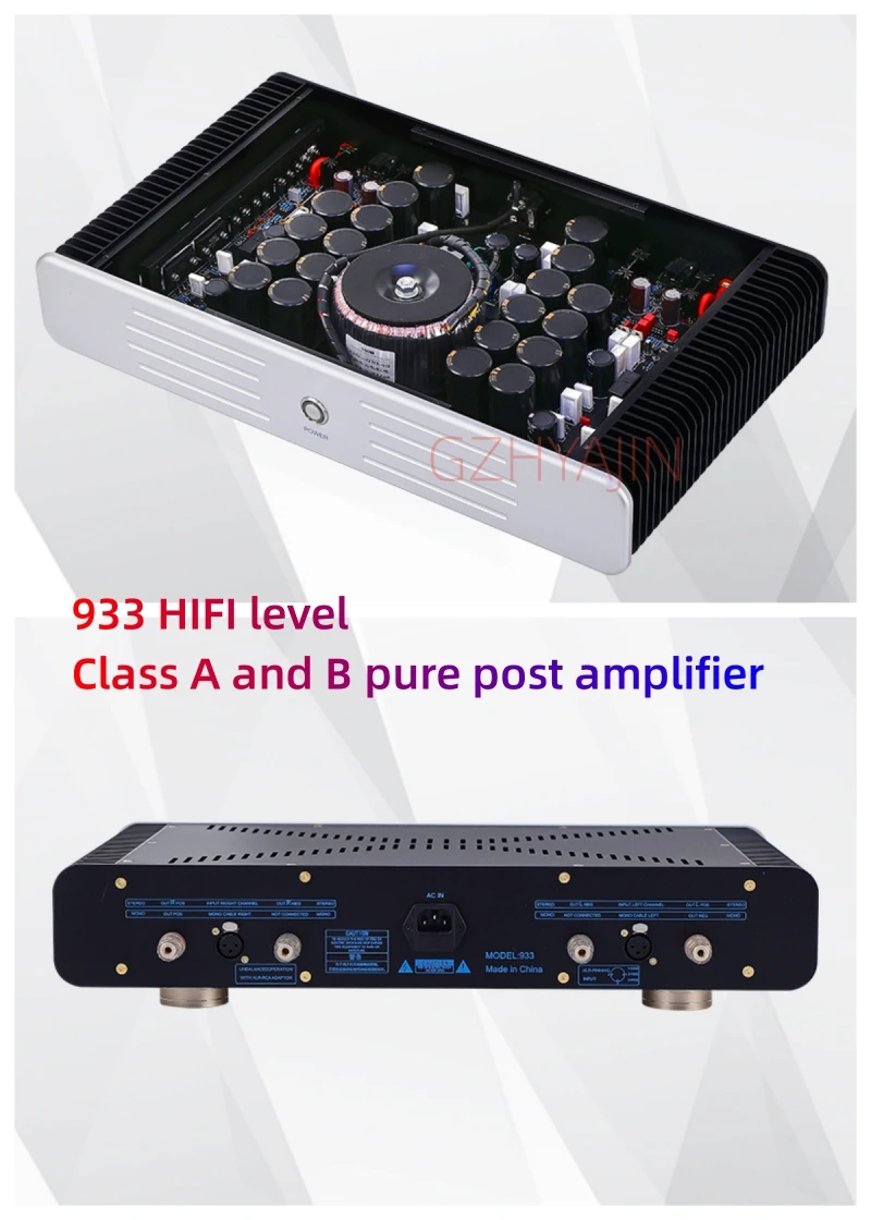 

Reference Berlin 933 High Fidelity Transistor Power Amplifier Class A and B Classic Fever HIFi Balanced Pure Rear Stage