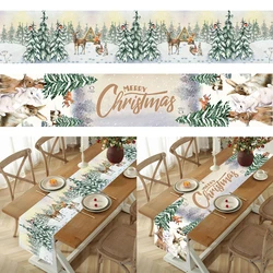 2024 Christmas Table Runner Merry Christmas Decorations For Home Tablecloth Navidad Noel Kerst Xmas Gifts New Year 2025 Natal