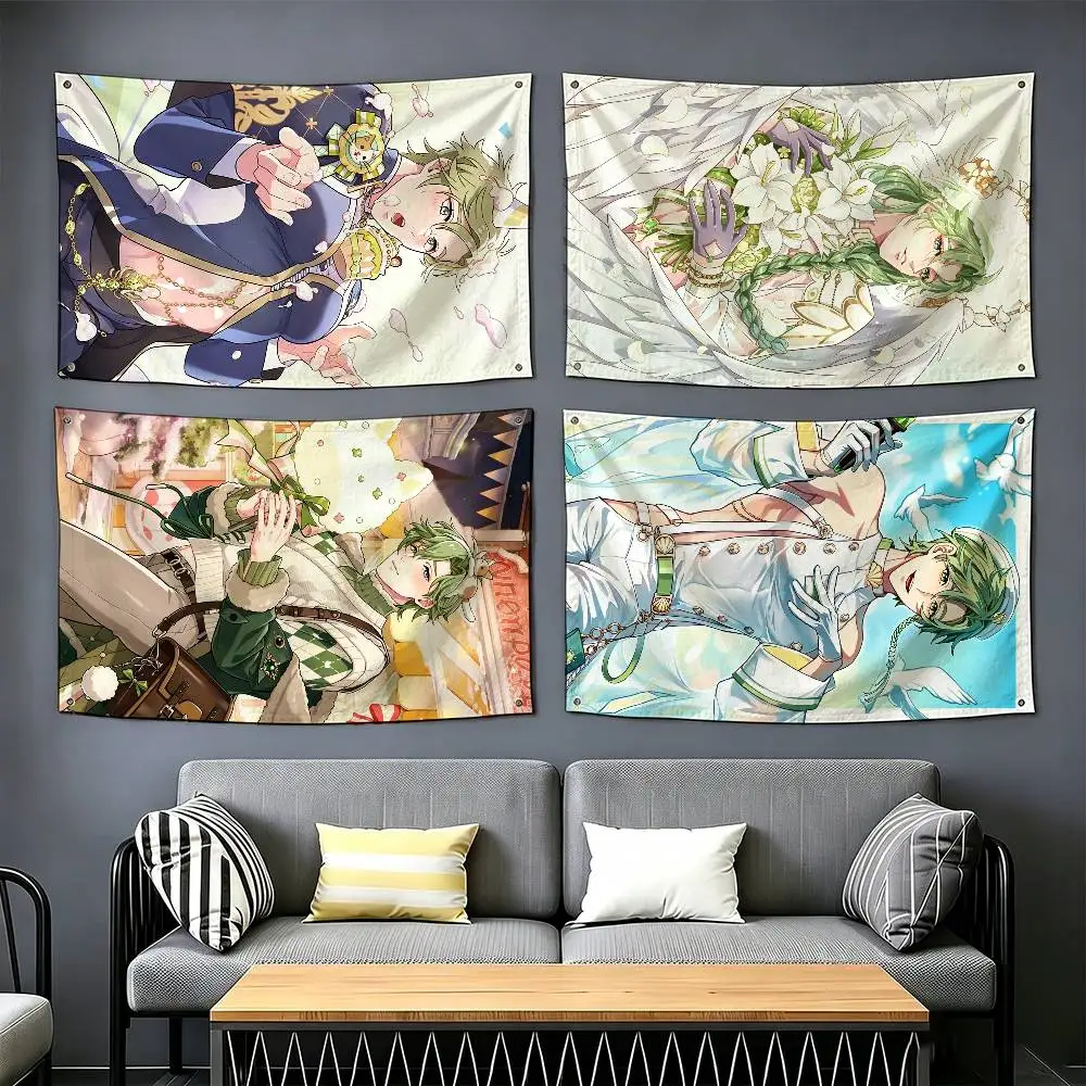 

O-Olivine Nu Carnival Flags Wall Hanging Tapestry Outdoor Garage Room Decorative flag Background Blanket