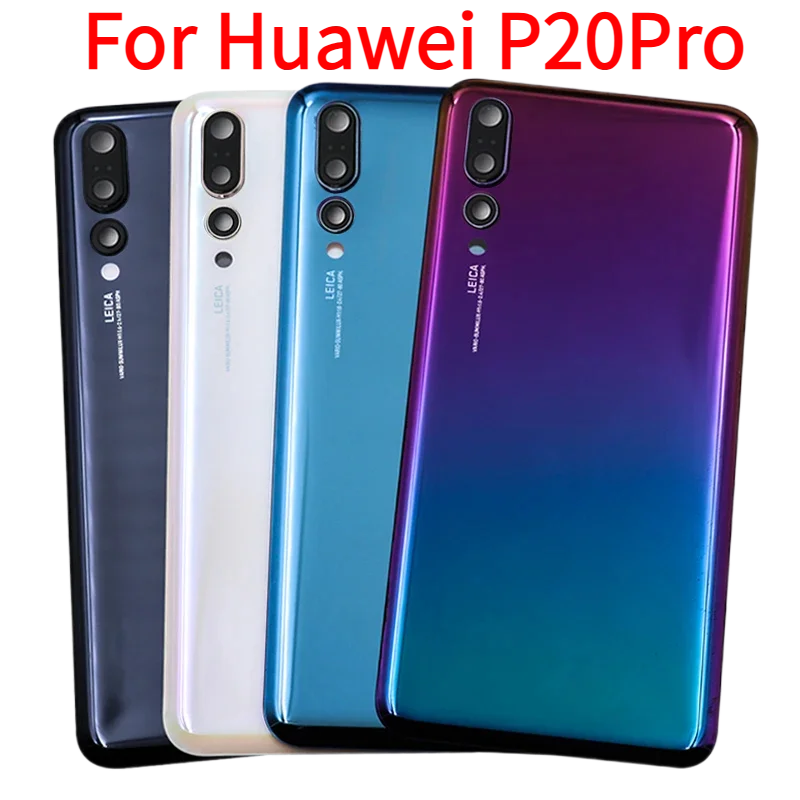 For Huawei P20Pro battery Back Cover Rear Door 3D Glass Panel P20 Housing Case With Camera Lens Replace