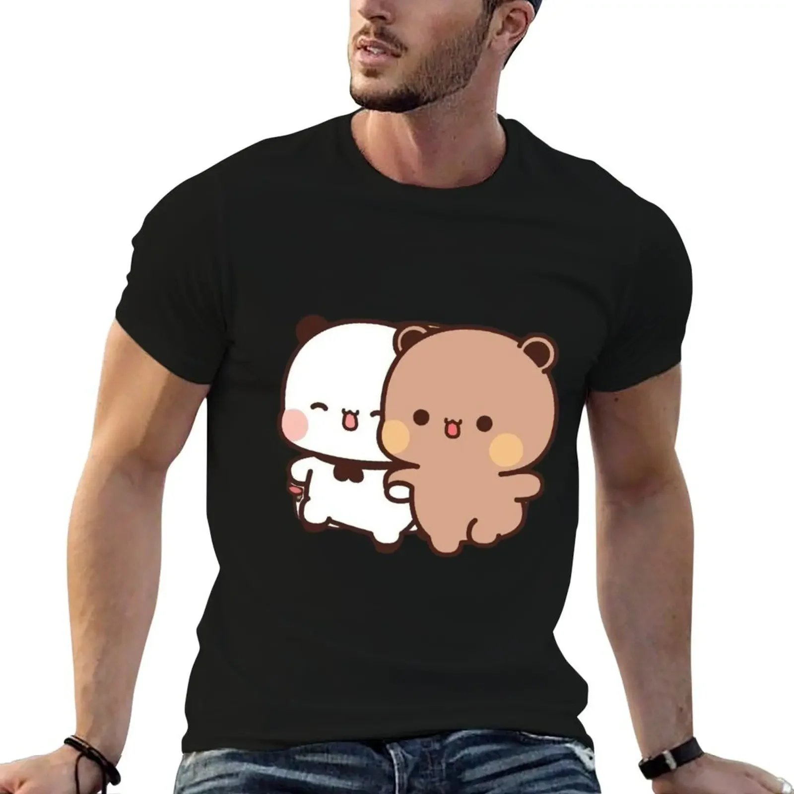 Panda Bear And Brownie True Love BUBU DUDU Couple Goma peach Sugar Valentine xmas 2024 T-Shirt