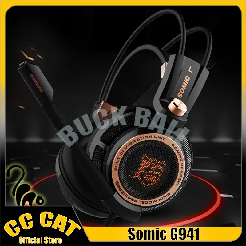 

Somic G941 Wired Headphones Gamer Headphone Denoise Gaming Headphone Low Delay With MicroPhone HeadSets 7.1 Stereo Sound HeadSet