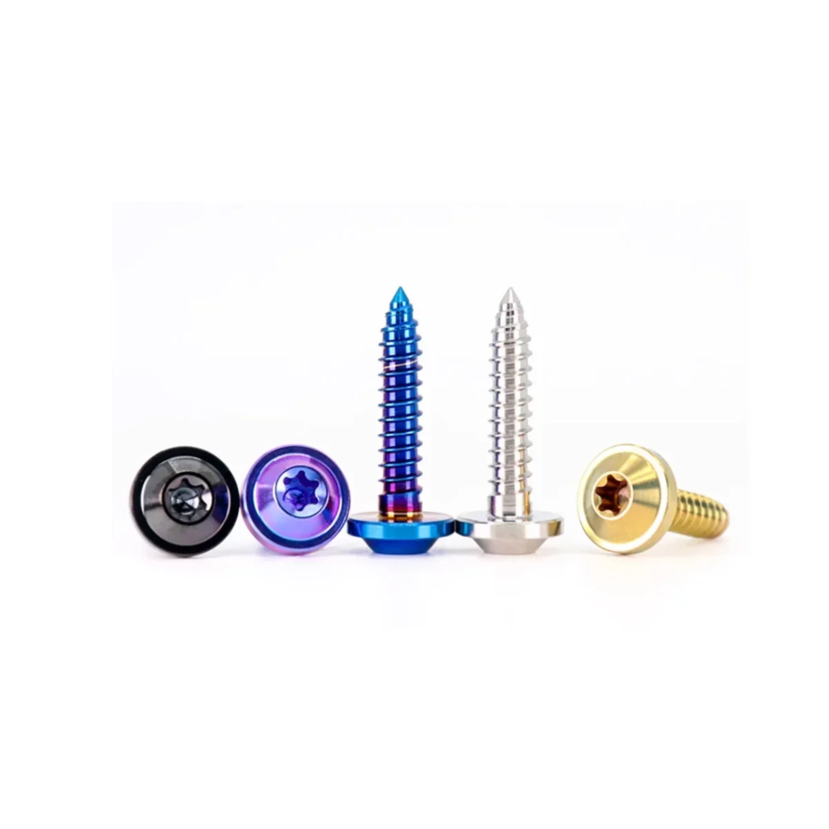 Titanium Alloy Flying Saucer Head Internal Plum Blossom Self Tapping Nail/ Self Tapping Large Head Modification Bolt image 5