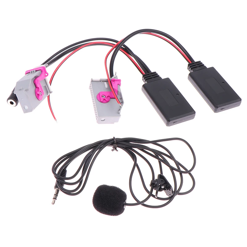 Adaptador auxiliar Bluetooth Rns-e, Cable auxiliar de música MP3, micrófono manos libres para A3 A4 A8 TT R8 RNS-E de 32 pines