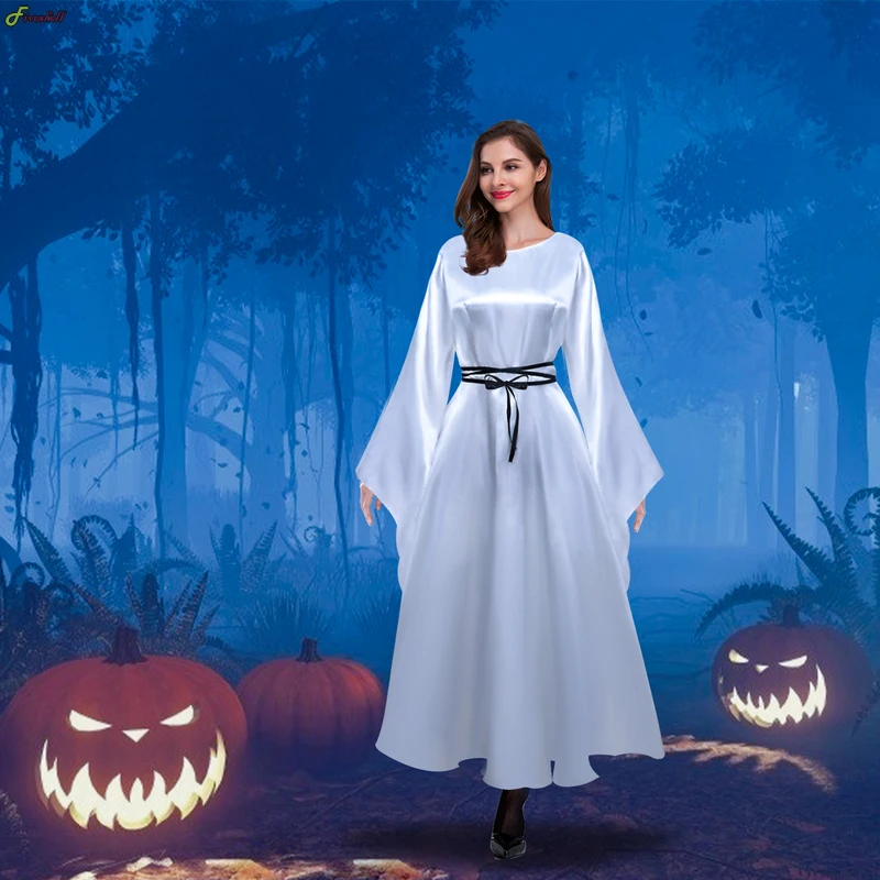 Women Renaissance Medieval Dress Victorian Dress Long Sleeves White Vintage Cosplay Costume Dresses Queen Dress Plus Size XXL