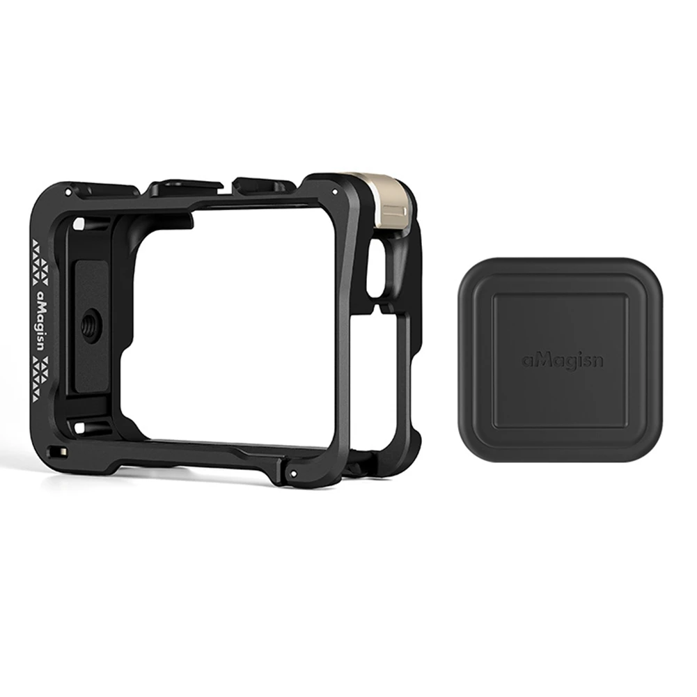 【Camera Accessories】 Quick Release Metal Frame Cage Horizontal & Vertical Protection Case for Camera Black