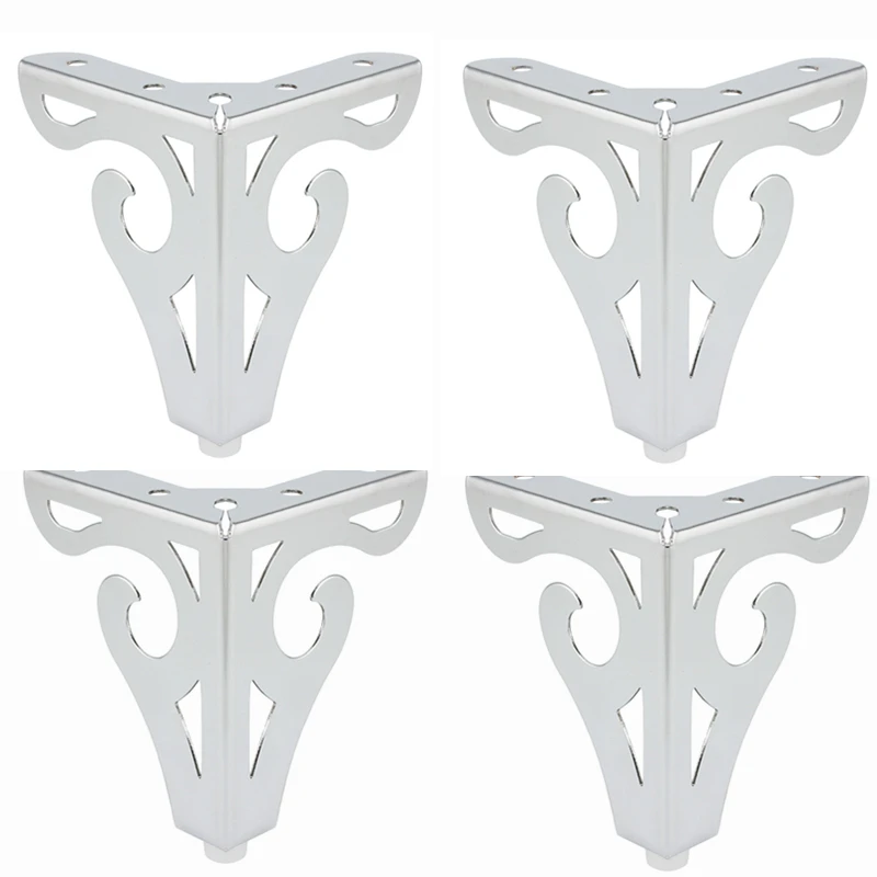 4 pezzi 10-12CM accessori per mobili gambe per mobili gambe per mobili in acciaio inossidabile tavolo per mobili divano letto piedi gambe per mobili piedi