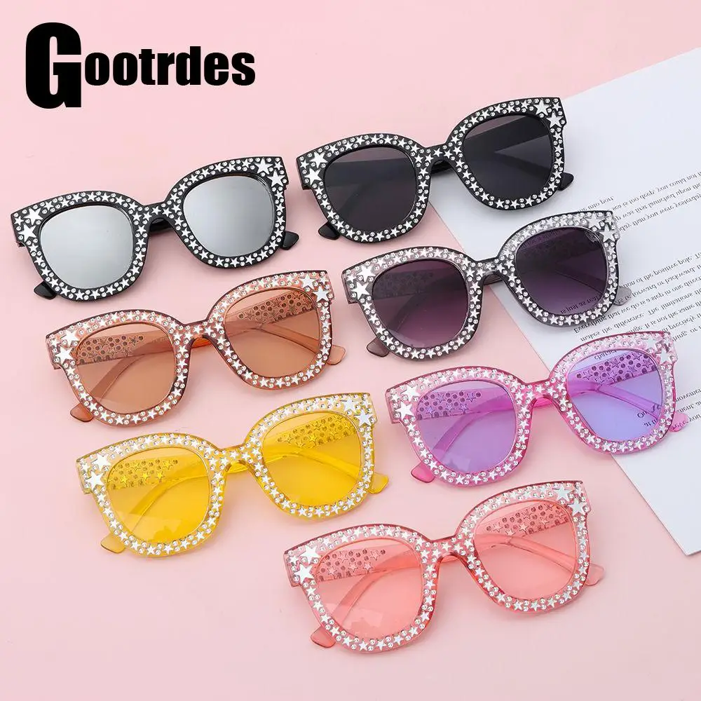 Sparkling Crystal Big Frame Sunglasses 2022 New Fashion Rhinestones Sun Glasses Women Summer UV Protection Sun Shades Eyewear