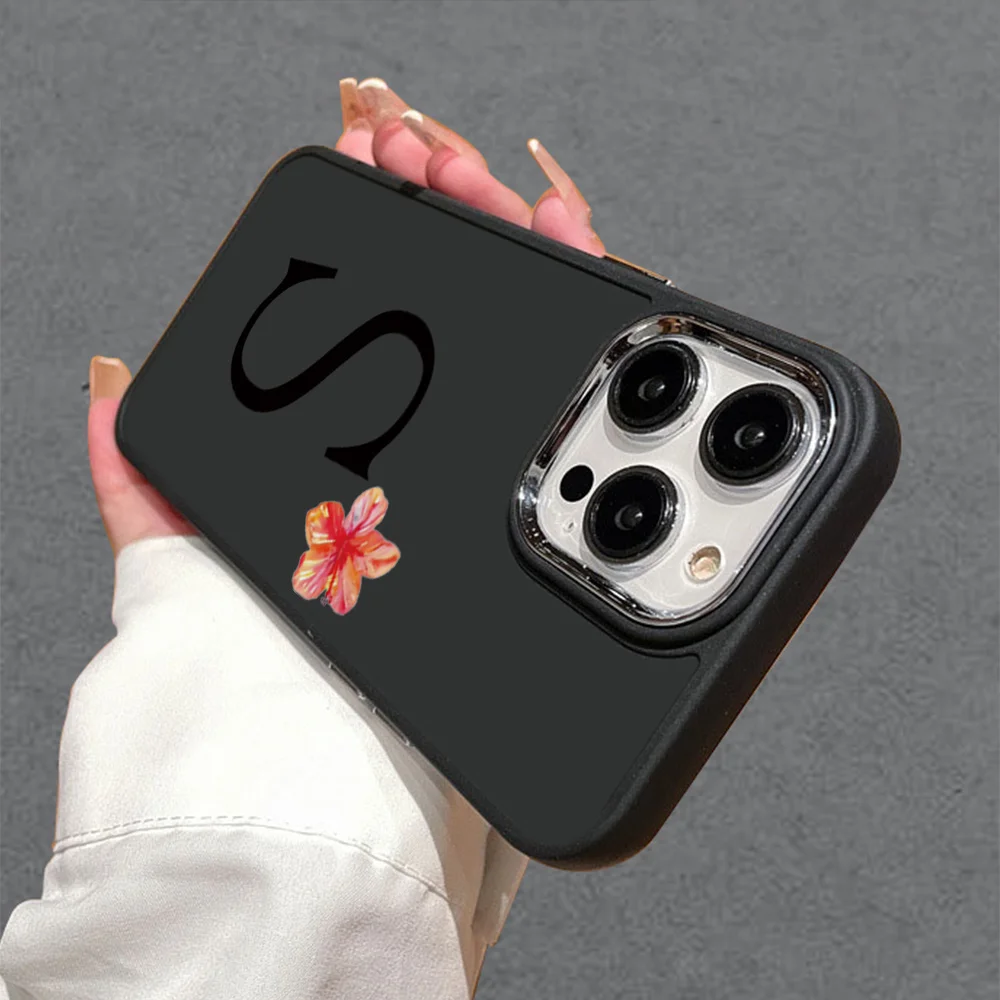 

Lily flower letters case,suitable for iPhone16Pro Max/iPhone16Pro/iPhone16/iPhone16 Plus to iPhone11 12 13 14 15 series