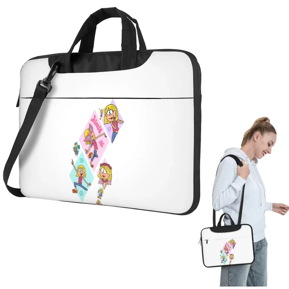 

Children Vintage 2000s Retro Comedy Crossbody Laptop Bag Case Computer Bag 13 14 15.6 Inch Notebook Pouch for Lenovo