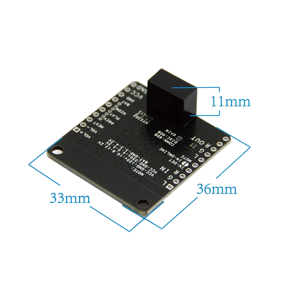 QCC3031 APTXHD Módulo Entrada de Áudio Line-In Lossless HiFi Bluetooth 5.0 Receiver Board para alto-falante com DC 4.5-5.5V