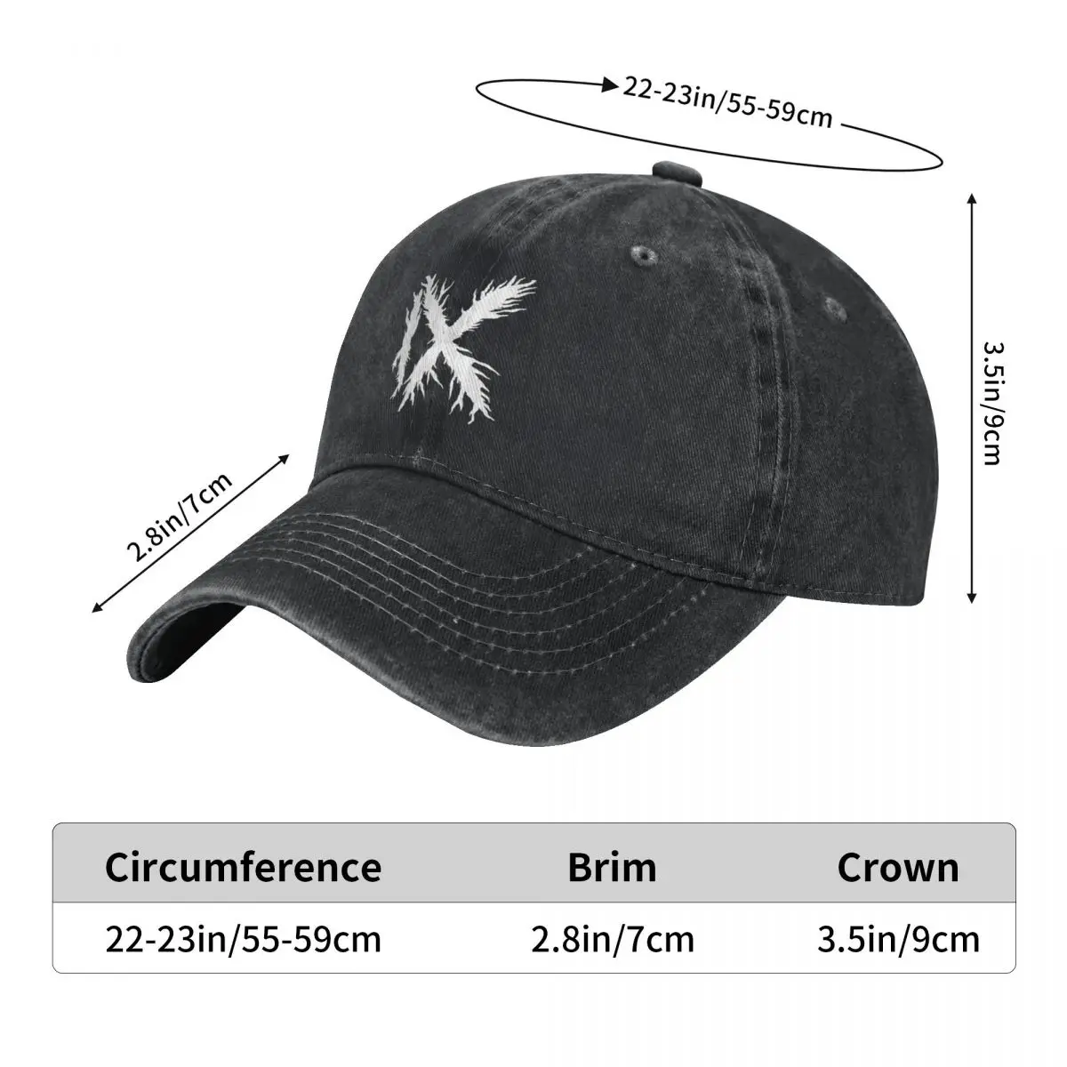 Ix White Metalcore Baseball Cap beach hat New In Hat Gentleman Hat Golf Baseball Men Women's