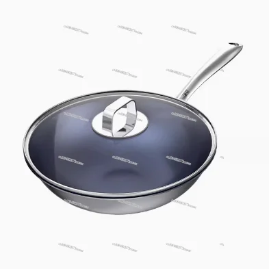 

Titanium Pan Baked Blue Pure Flat Bottom Wok Household Uncoated Physical Not Easy To Stick Induction Cooker Gas Stove