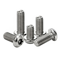 1/50pc M2 M2.5 M3 M4 M5 M6 M8 M10 M12 304 Stainless Steel Six Lobe Torx Pan Round Head with Pin Tamper Proof Security Screw Bolt