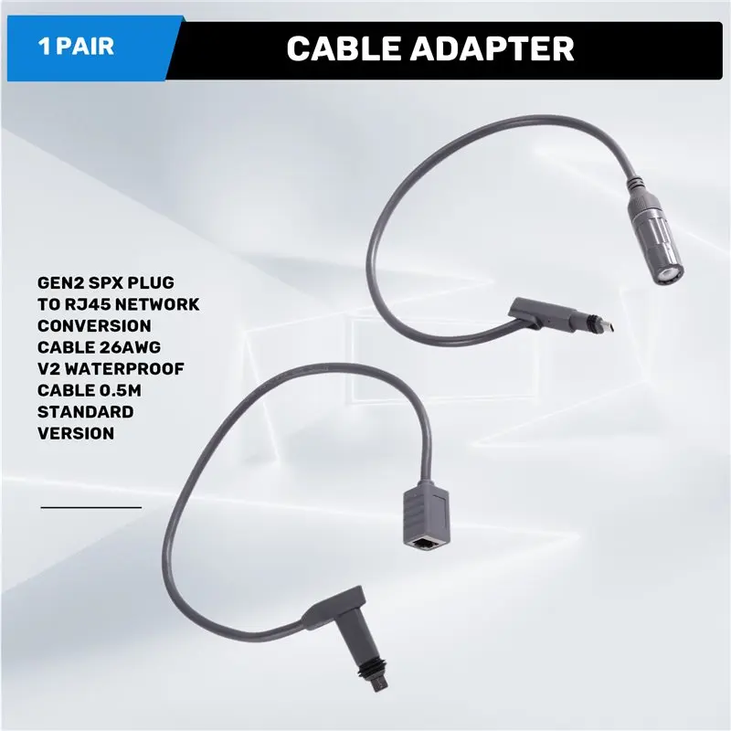 Hot Selling-Cable Adapter 1 Pair For Starlink GEN2 SPX To RJ45 Connector- For Starlink Gen 2 Dishy And Router Accessory,Cable Ad